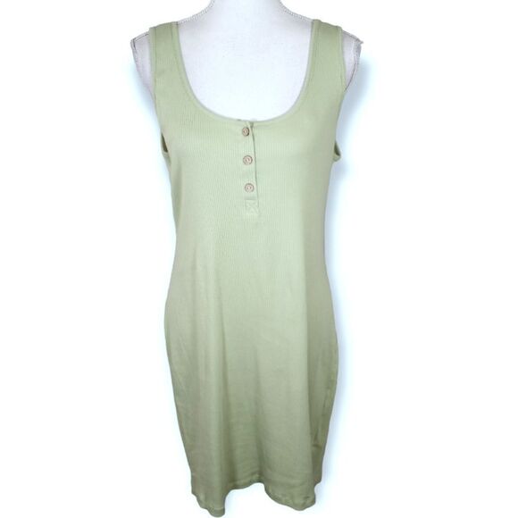 AMBIANCE PISTACHIO GREEN BODYCON TANK DRESS SZ.1X GUC - Picture 1 of 8